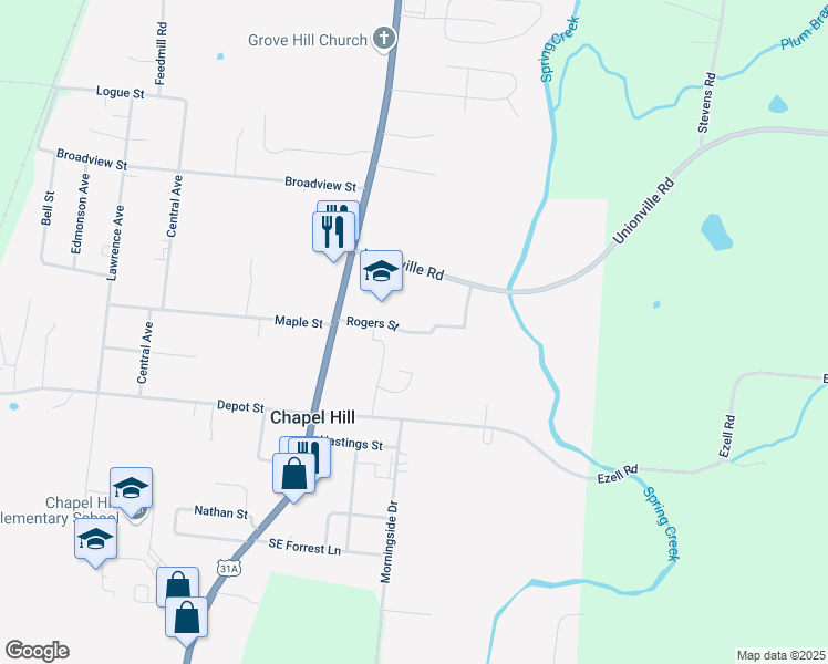 map of restaurants, bars, coffee shops, grocery stores, and more near 310 North Horton Parkway in Chapel Hill