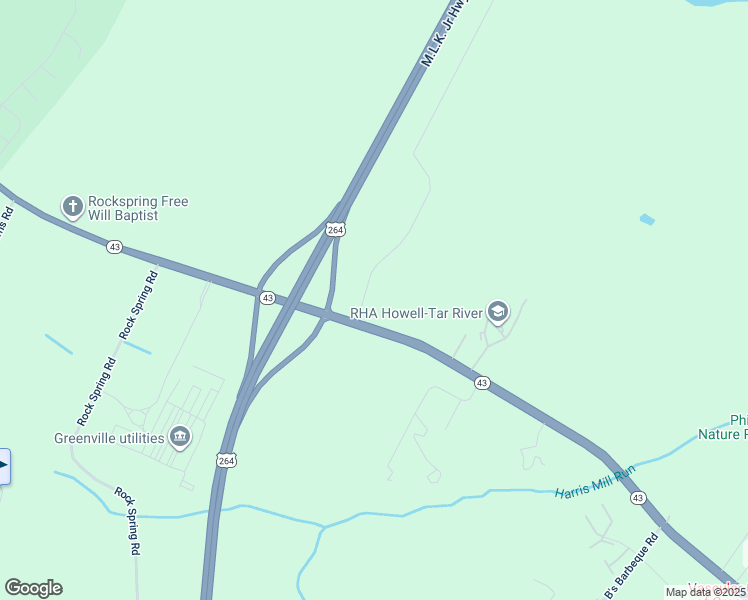 map of restaurants, bars, coffee shops, grocery stores, and more near 569 Huntingridge Road in Greenville