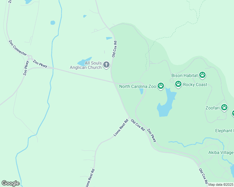 map of restaurants, bars, coffee shops, grocery stores, and more near 3048 Old Cox Road in Asheboro