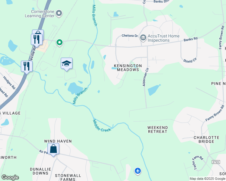 map of restaurants, bars, coffee shops, grocery stores, and more near 3428 Highgate Road in Raleigh