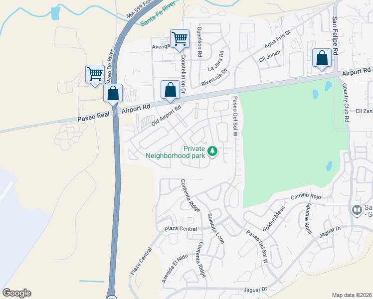 map of restaurants, bars, coffee shops, grocery stores, and more near 4200 Arapahoe Road in Santa Fe