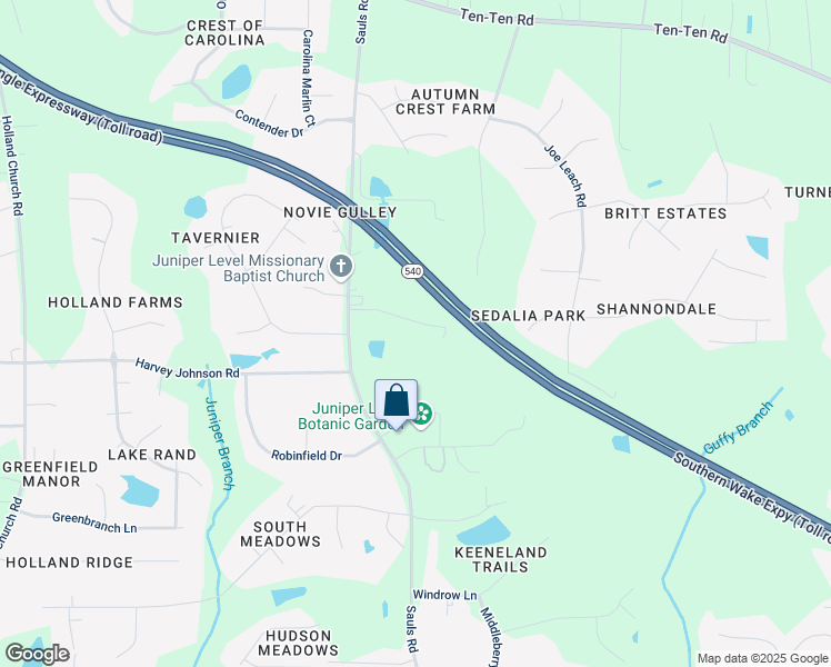 map of restaurants, bars, coffee shops, grocery stores, and more near 732 Community Garden Road in Raleigh
