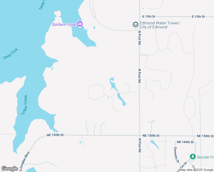 map of restaurants, bars, coffee shops, grocery stores, and more near 9449 Lakeway Run in Jones