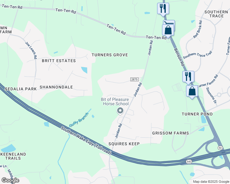 map of restaurants, bars, coffee shops, grocery stores, and more near 1413 Roy Averette Drive in Raleigh