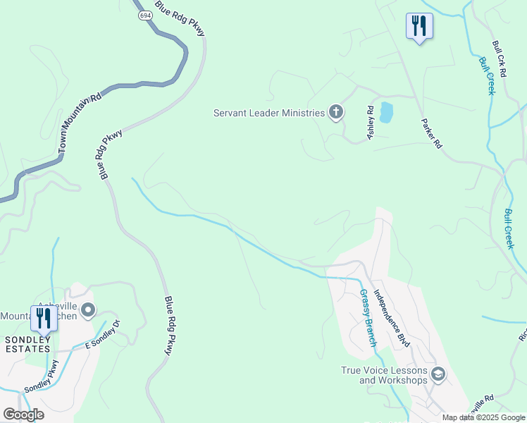 map of restaurants, bars, coffee shops, grocery stores, and more near 115-175 Independence Boulevard in Asheville