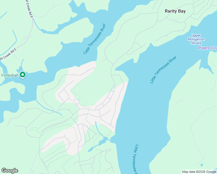 map of restaurants, bars, coffee shops, grocery stores, and more near 565 Rarity Bay Parkway in Vonore