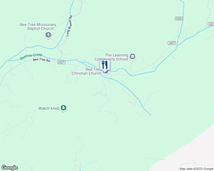 map of restaurants, bars, coffee shops, grocery stores, and more near 14 Watch Knob Lane in Swannanoa