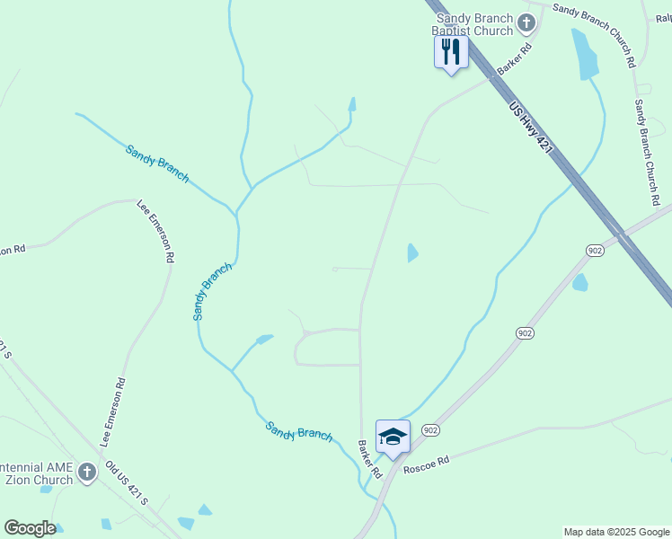 map of restaurants, bars, coffee shops, grocery stores, and more near 788 Barker Road in Bear Creek