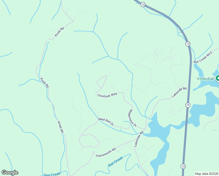 map of restaurants, bars, coffee shops, grocery stores, and more near 124 Overlook Way in Vonore