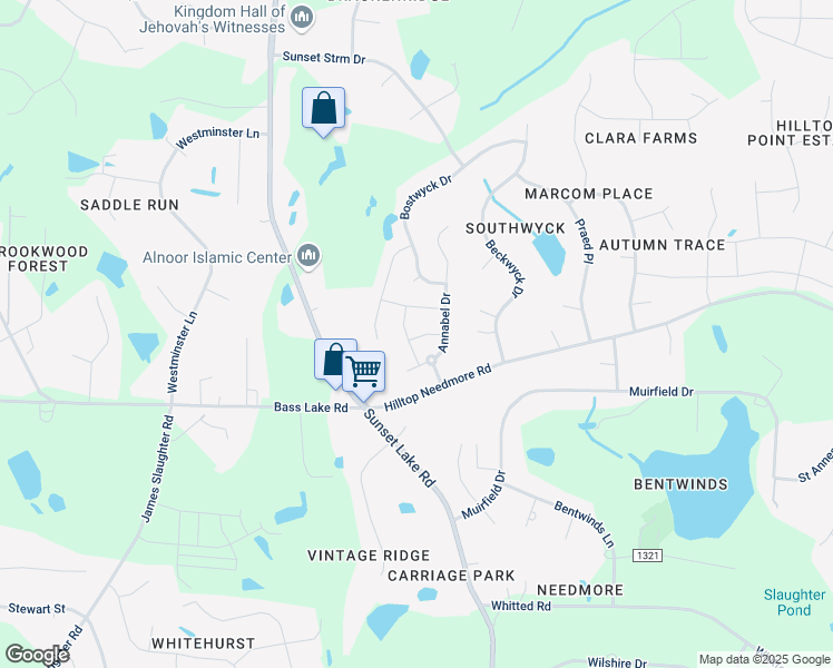 map of restaurants, bars, coffee shops, grocery stores, and more near 3920 Mauritson Lane in Fuquay-Varina