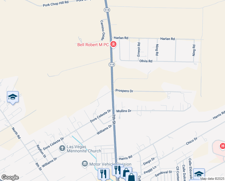 map of restaurants, bars, coffee shops, grocery stores, and more near 2 Prospero Drive in Las Vegas