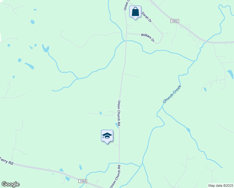 map of restaurants, bars, coffee shops, grocery stores, and more near 930 Union Church Road in Salisbury
