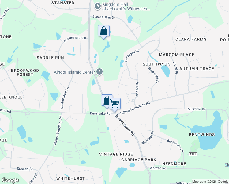 map of restaurants, bars, coffee shops, grocery stores, and more near 5188 Copain Cove in Fuquay-Varina