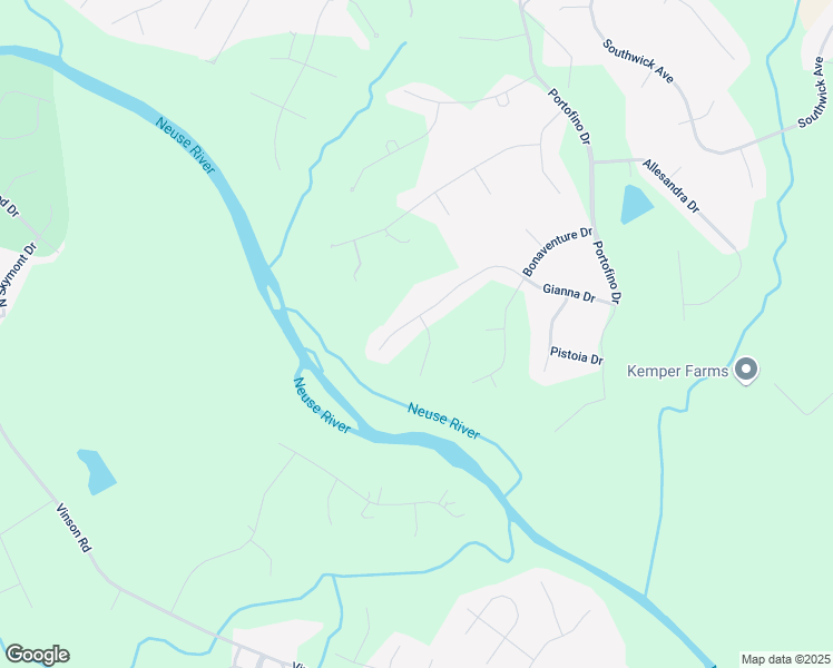 map of restaurants, bars, coffee shops, grocery stores, and more near Gianna Drive in Clayton