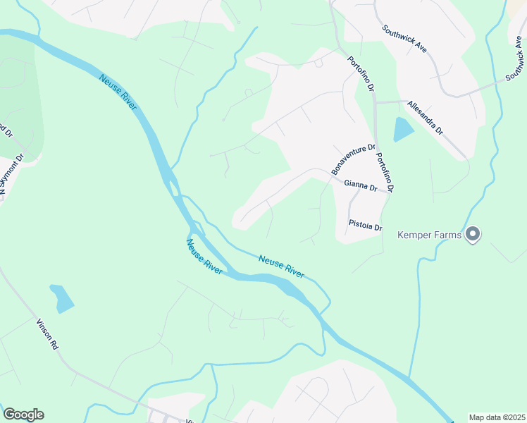 map of restaurants, bars, coffee shops, grocery stores, and more near Gianna Drive in Clayton