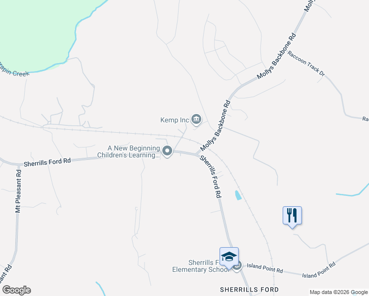 map of restaurants, bars, coffee shops, grocery stores, and more near 7744 Sherrills Ford Road in Sherrills Ford