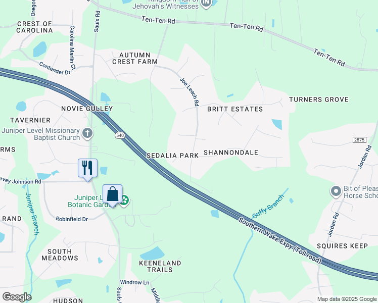 map of restaurants, bars, coffee shops, grocery stores, and more near 929 Shannondale Drive in Raleigh