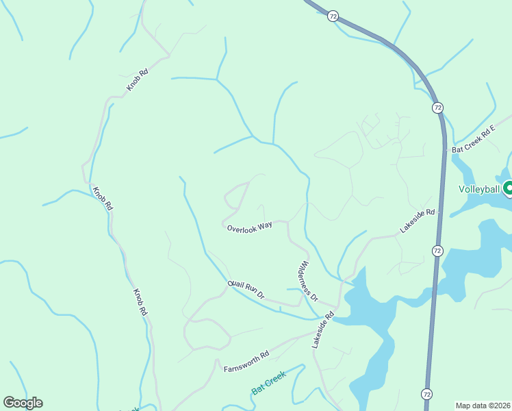 map of restaurants, bars, coffee shops, grocery stores, and more near 124 Overlook Way in Vonore
