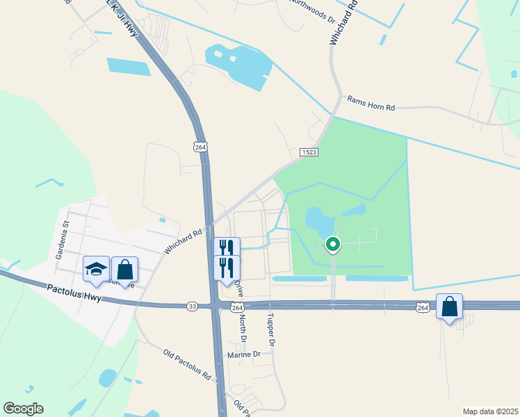 map of restaurants, bars, coffee shops, grocery stores, and more near 3960 Bostic Drive in Greenville