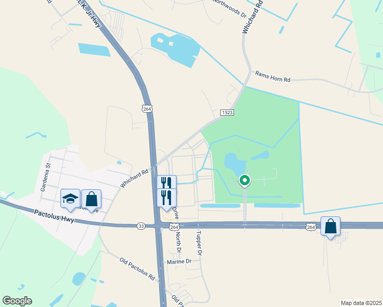 map of restaurants, bars, coffee shops, grocery stores, and more near 3960 Bostic Drive in Greenville