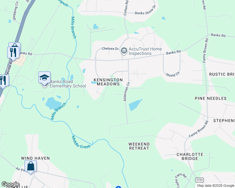 map of restaurants, bars, coffee shops, grocery stores, and more near 1404 Sitterson Drive in Raleigh