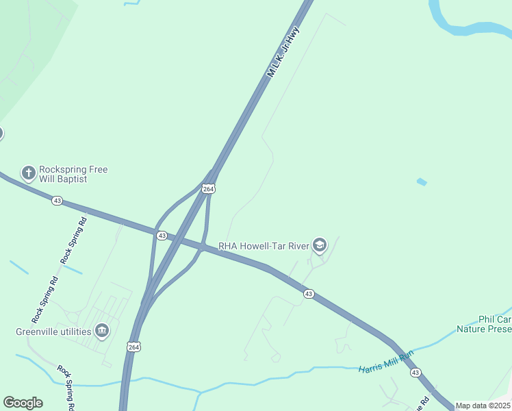 map of restaurants, bars, coffee shops, grocery stores, and more near 505 Huntingridge Road in Greenville