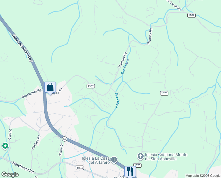 map of restaurants, bars, coffee shops, grocery stores, and more near 116 Ramsey Road in Asheville