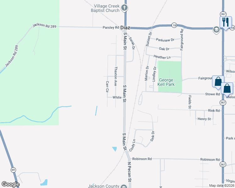 map of restaurants, bars, coffee shops, grocery stores, and more near 2702 Thaxton Avenue in Newport