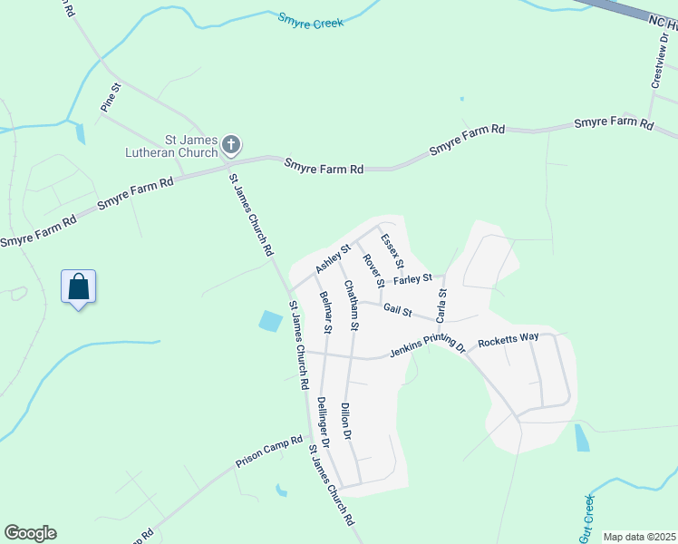 map of restaurants, bars, coffee shops, grocery stores, and more near 2143 Chatham Street in Newton