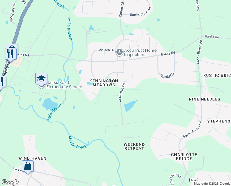 map of restaurants, bars, coffee shops, grocery stores, and more near 1404 Sitterson Drive in Raleigh