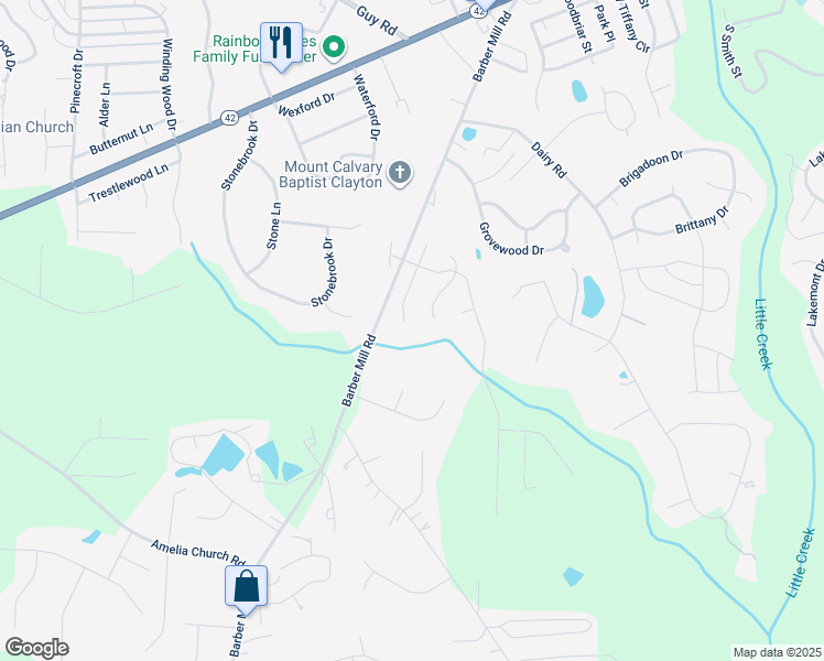 map of restaurants, bars, coffee shops, grocery stores, and more near 240 Mitchell Avenue in Clayton