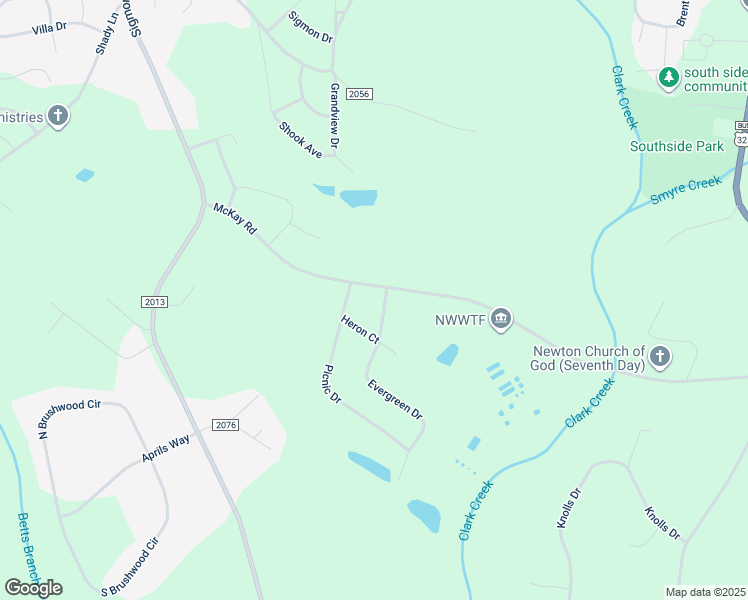 map of restaurants, bars, coffee shops, grocery stores, and more near 2065 Evergreen Drive in Newton