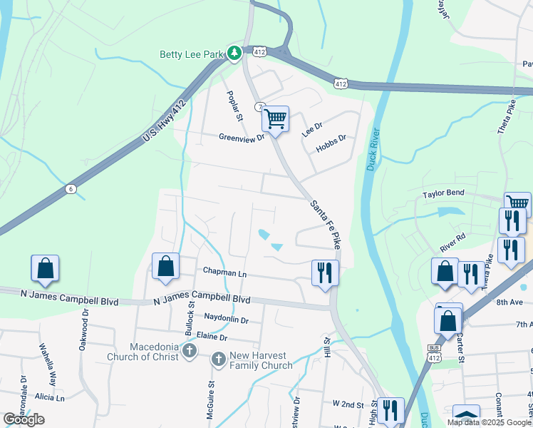map of restaurants, bars, coffee shops, grocery stores, and more near 109 Glenmont Drive in Columbia