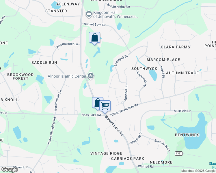 map of restaurants, bars, coffee shops, grocery stores, and more near 4005 Freemark Lane in Fuquay-Varina