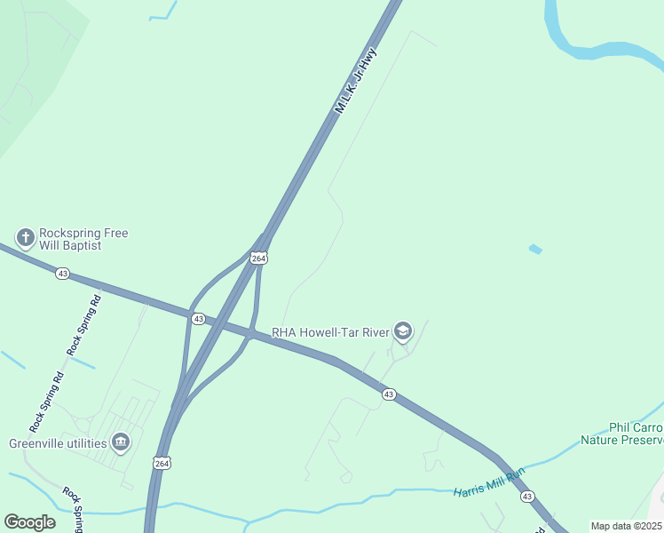 map of restaurants, bars, coffee shops, grocery stores, and more near 505 Hunting Ridge Rd in Greenville