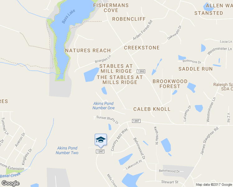 map of restaurants, bars, coffee shops, grocery stores, and more near Georgiana Ridge Drive in Holly Springs
