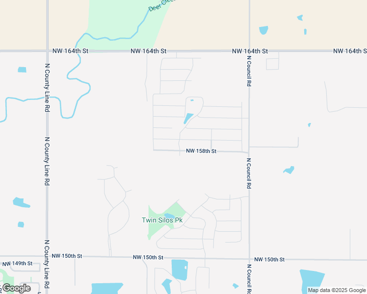 map of restaurants, bars, coffee shops, grocery stores, and more near 8245 Northwest 158th Street in Edmond