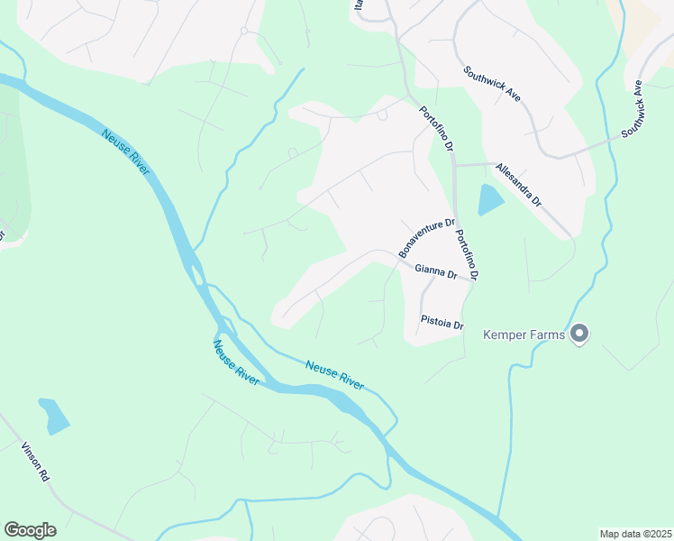 map of restaurants, bars, coffee shops, grocery stores, and more near 406 Gianna Drive in Clayton
