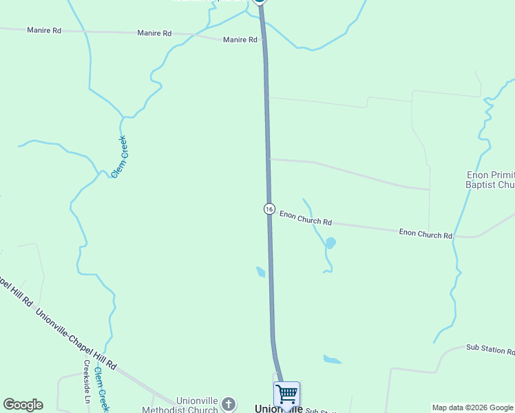 map of restaurants, bars, coffee shops, grocery stores, and more near 3763 Tennessee 16 in Unionville