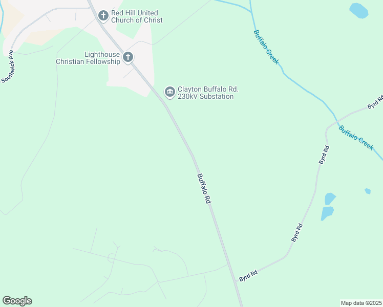 map of restaurants, bars, coffee shops, grocery stores, and more near Buffalo Road in Clayton