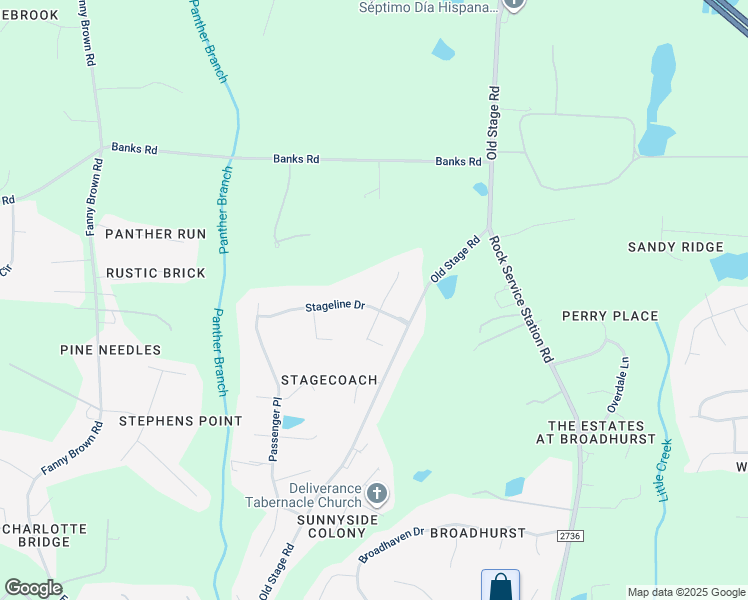 map of restaurants, bars, coffee shops, grocery stores, and more near 2716 Stageline Drive in Raleigh