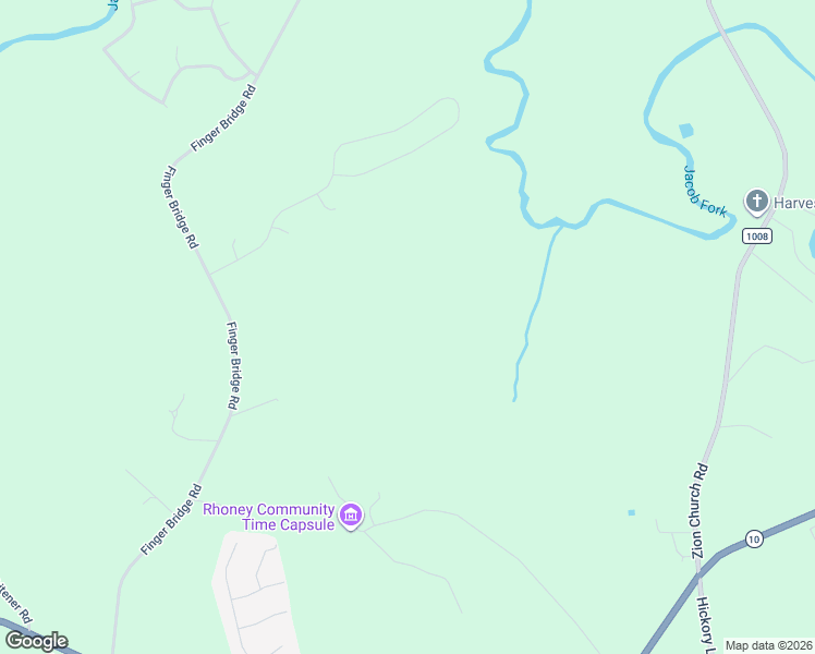 map of restaurants, bars, coffee shops, grocery stores, and more near 2114 Finger Bridge Road in Hickory