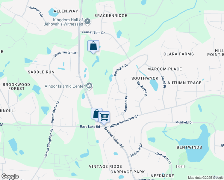 map of restaurants, bars, coffee shops, grocery stores, and more near Copain Cv in Fuquay Varina