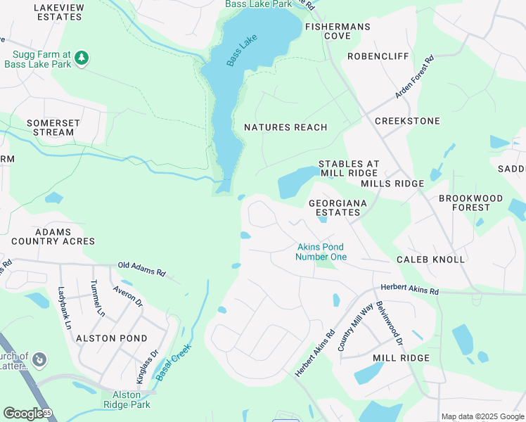 map of restaurants, bars, coffee shops, grocery stores, and more near 2819 Greenbank Mill Drive in Fuquay-Varina
