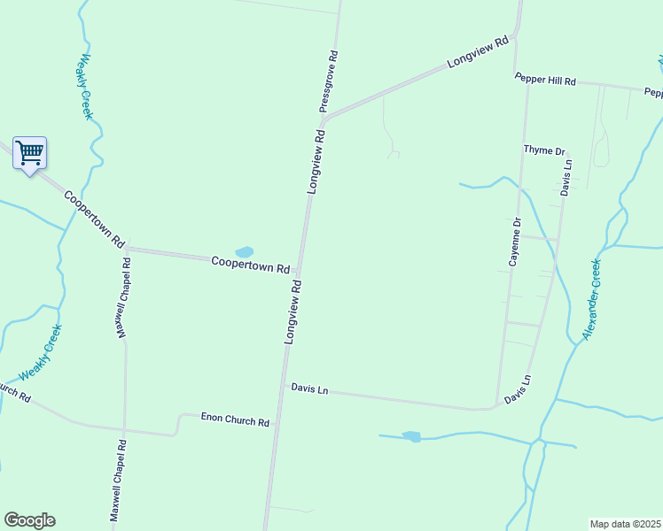 map of restaurants, bars, coffee shops, grocery stores, and more near 1410 Longview Road in Unionville