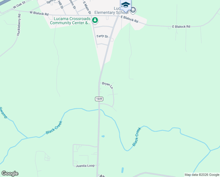 map of restaurants, bars, coffee shops, grocery stores, and more near 6322 Bryan Lane in Lucama