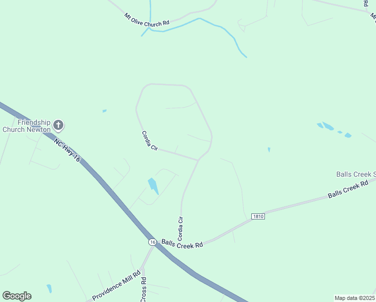 map of restaurants, bars, coffee shops, grocery stores, and more near 1589 Cordia Circle in Newton
