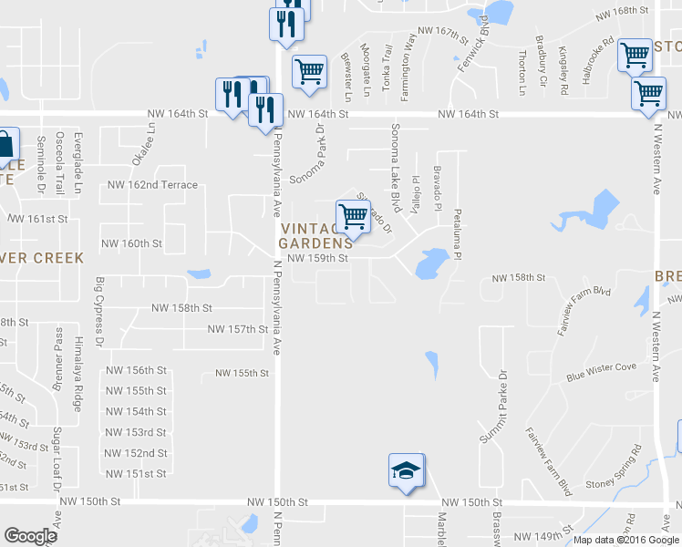 map of restaurants, bars, coffee shops, grocery stores, and more near 1908 NW 159th Pl in Edmond