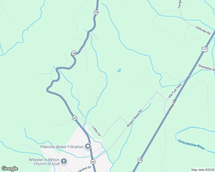 map of restaurants, bars, coffee shops, grocery stores, and more near 412 Holland Road in Pikeville