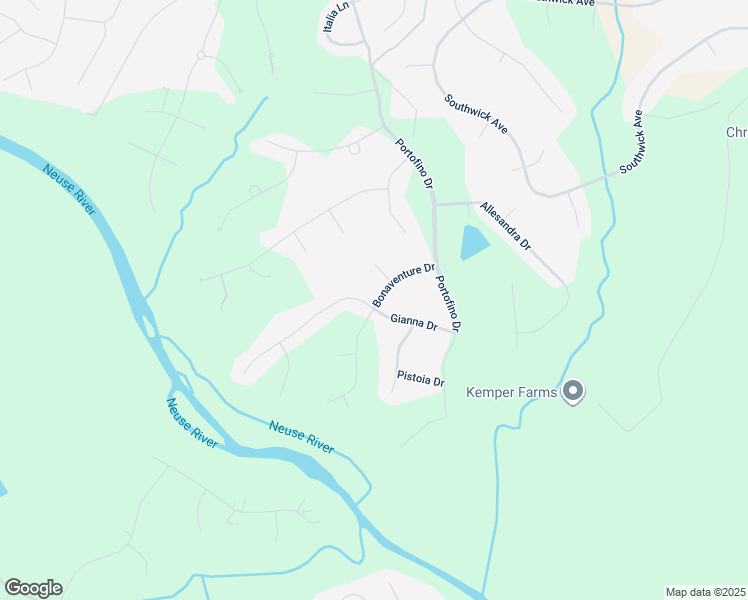 map of restaurants, bars, coffee shops, grocery stores, and more near Bonaventure Drive in Clayton